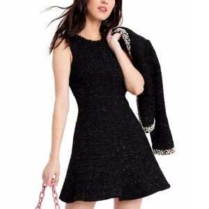 Kate Spade Black Sparkle Tweed Sleeveless Dress – Size 6 (NWT)